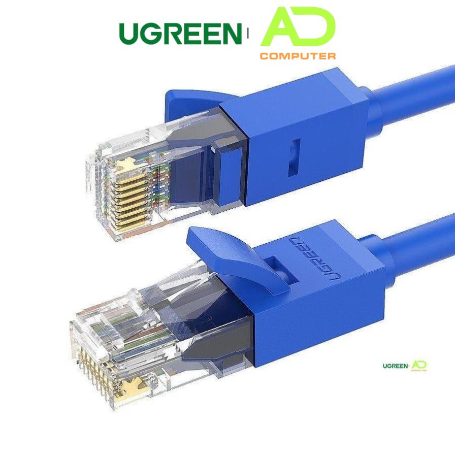 Dây mạng bấm sẵn 2 đầu Cat6 UTP Patch Cords UGREEN NW102 (xanh da trời)