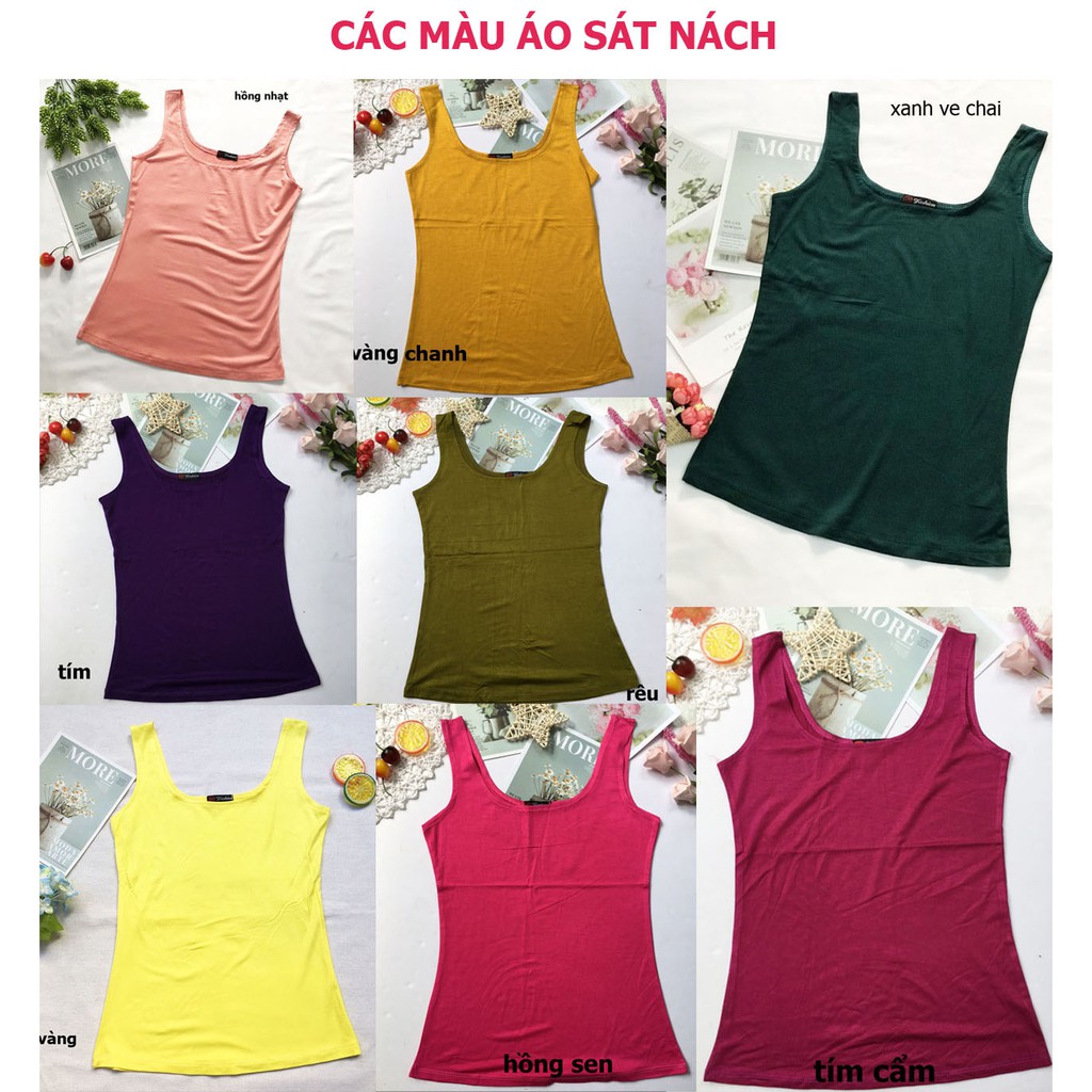 Bộ 03 Áo Thun Lụa Lạnh 2 Dây - 3 lỗ - sát nách Cho Nữ - từ 40kg đến 52kg | BigBuy360 - bigbuy360.vn