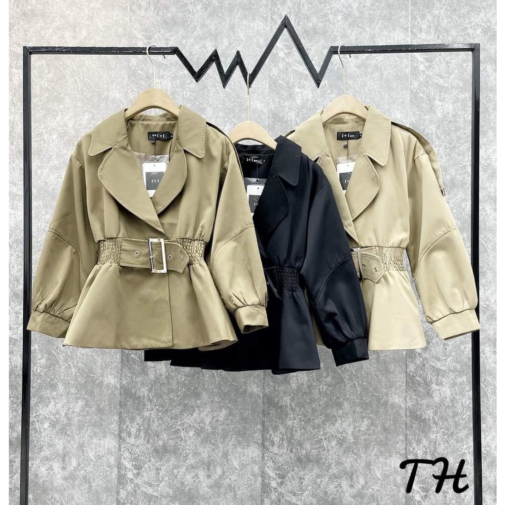 ☘ÁO KAKI CỔ VEST KÈM ĐAI 3 MÀU 2 LỚP--FREESIZE 💘 | BigBuy360 - bigbuy360.vn