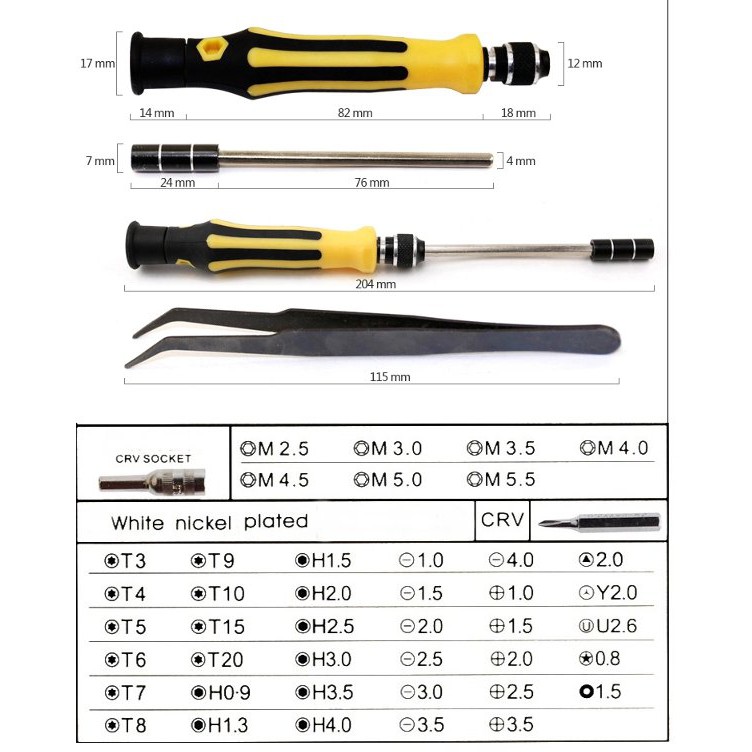 Bộ tua vít đa năng JACKLY jm 6089a (45 in 1)- Hãng Phân Phối- Tiện Dụng Cho Công Việc Sửa Chữa