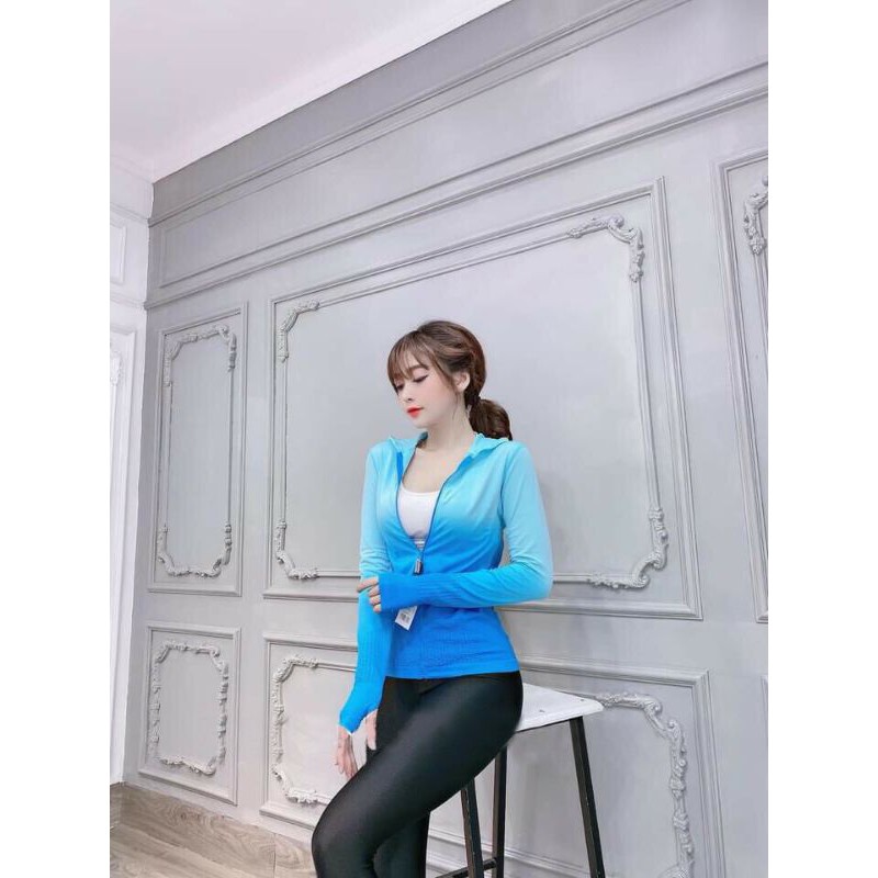 Áo khoác thể thao, tập Gym, tập Yoga, áo khoác nhẹ nữ [HÀNG NHẬP KHẨU] [Loang màu L22]