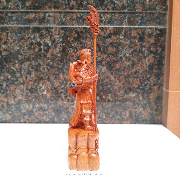 Tượng quan công gỗ hương cao 20 cm