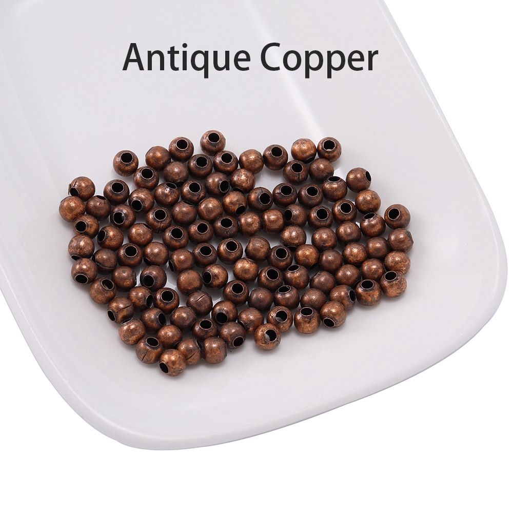 Bộ 500 hạt phụ kiện xỏ lỗ tròn làm phụ kiện trang sức 2 2.5 3 4mm (có bán lẻ)