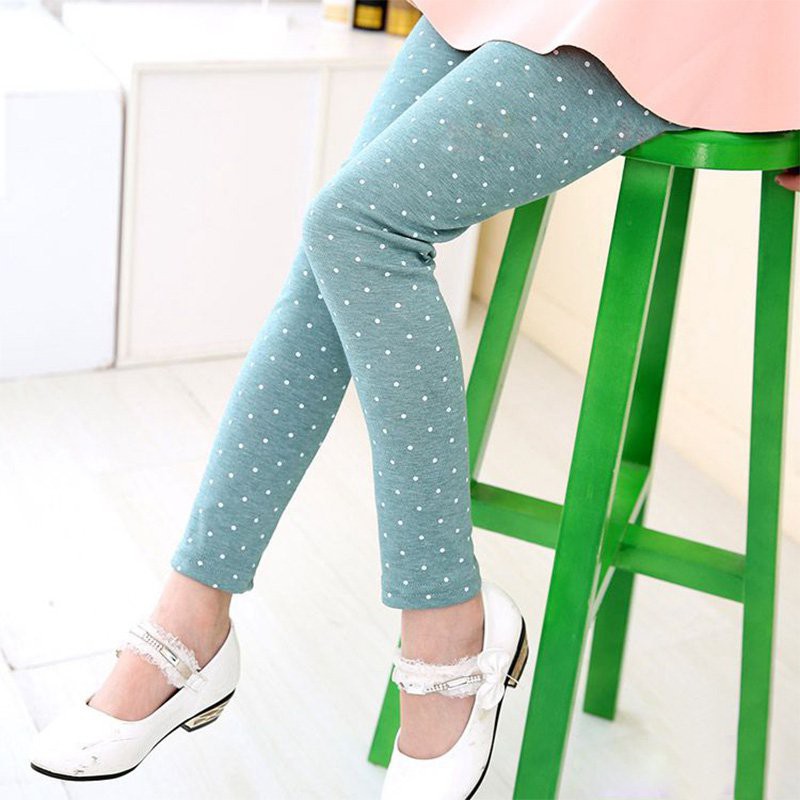 Quần legging giữ ấm phối họa tiết đơn giản xinh xắn dành cho bé gái