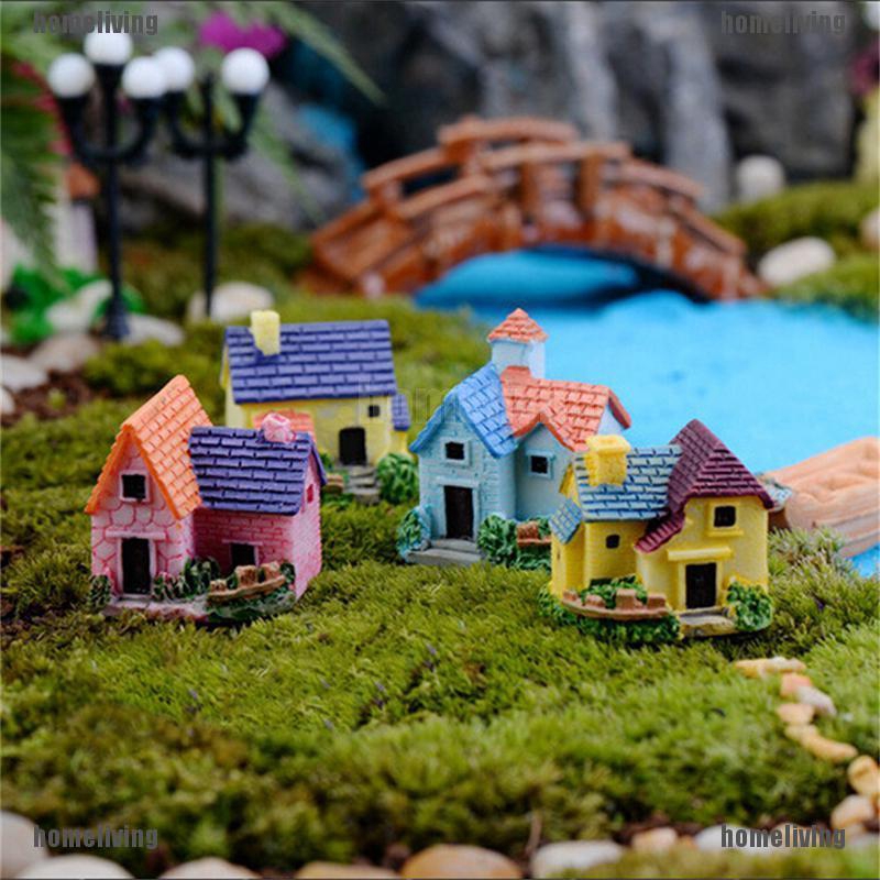 Mô Hình Ngôi Nhà Nhỏ Bằng Nhựa Resin Trang Trí Tiểu Cảnh DIY