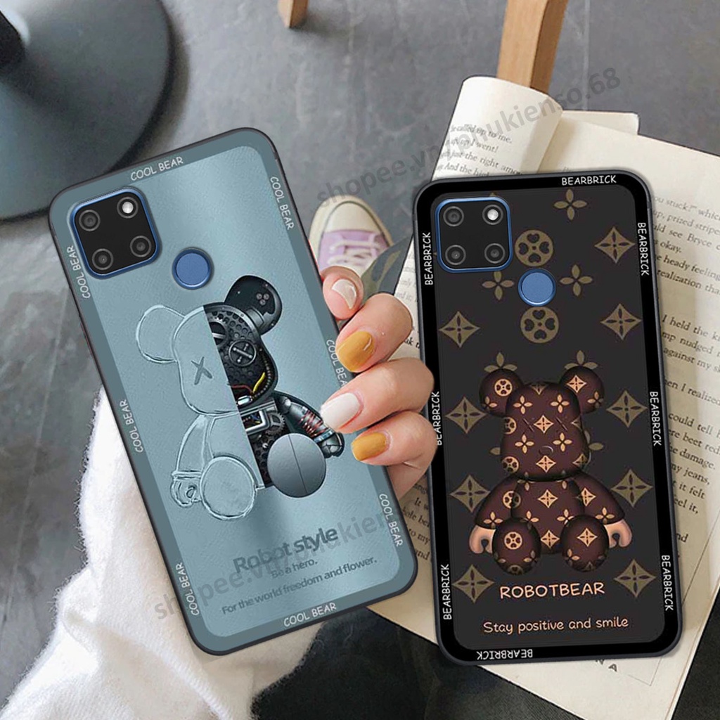 Ốp lưng điện thoại Realme C12 / C15 in hình gấu bear, kaws, doremon thời trang, ốp lưng cao cấp chất lượng