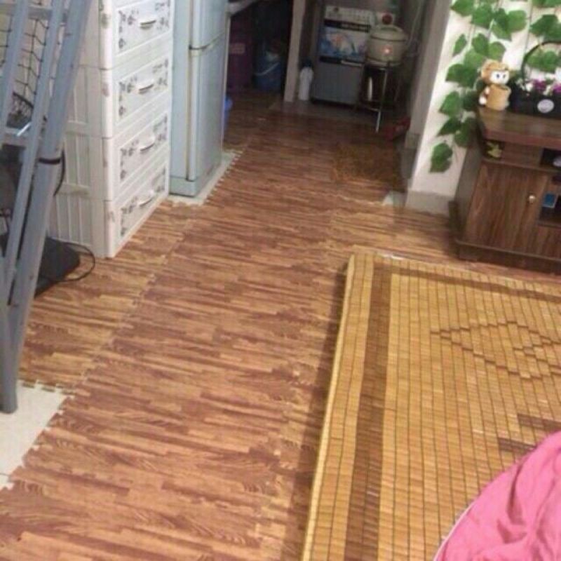 Thảm xốp vân gỗ 1 bộ 4 miếng 60×60( thảm xốp lót sàn nhà, trải sàn)