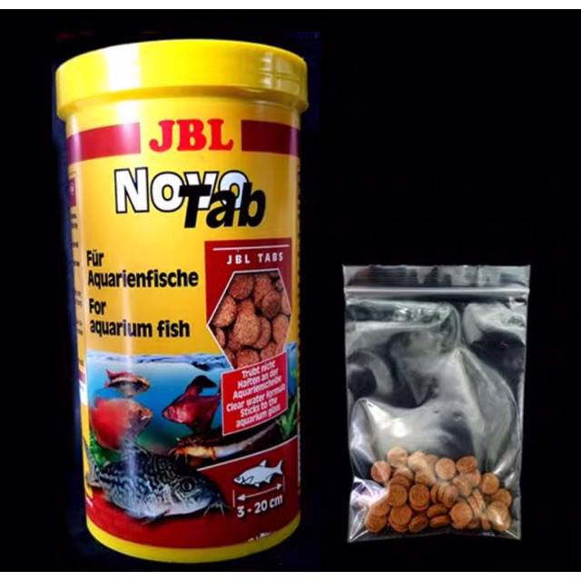 Thức ăn dán JBL Novo Tab - JBL NovoTab - Thức ăn viên dán cho cá - hồ thủy sinh - hồ cá cảnh