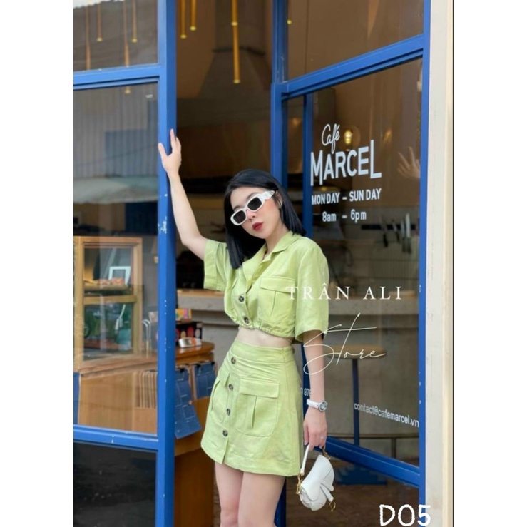 (MẪU MỚI) HÀNG HOT SÉT SIU CHÂN VÁY PHỐI NÚT TRẺ TRUNG CÁ TÍNH NĂNG ĐỘNG DD HHP FASHION