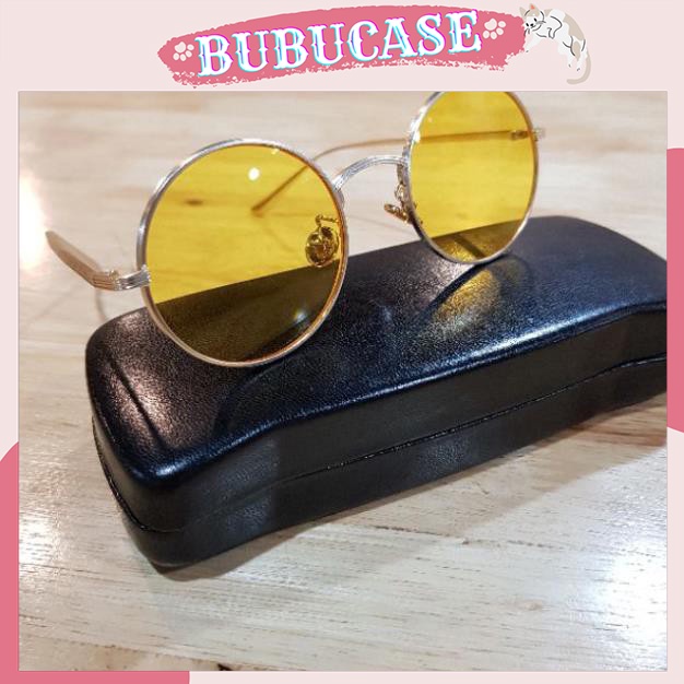 Kính tròn - kính thầy bói vàng gọng kim loại cao