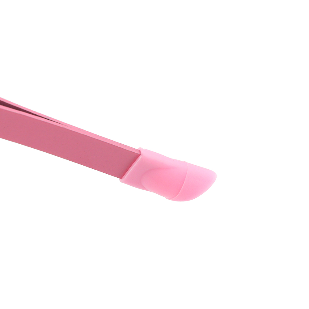 [Hàng mới về] Nhíp gắp đá giả/miếng dán đính móng bằng kim loại với đầu nhấn bằng silicon