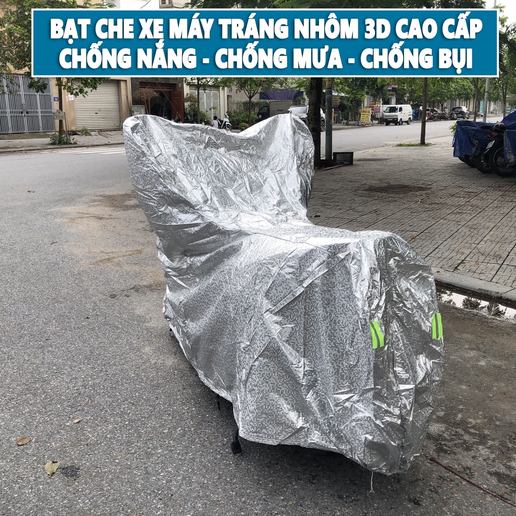 Bạt phủ xe máy, Áo trùm xe máy tráng nhôm cách nhiệt chống nắng Vừa SH,bảo hành 1 đổi 1 z