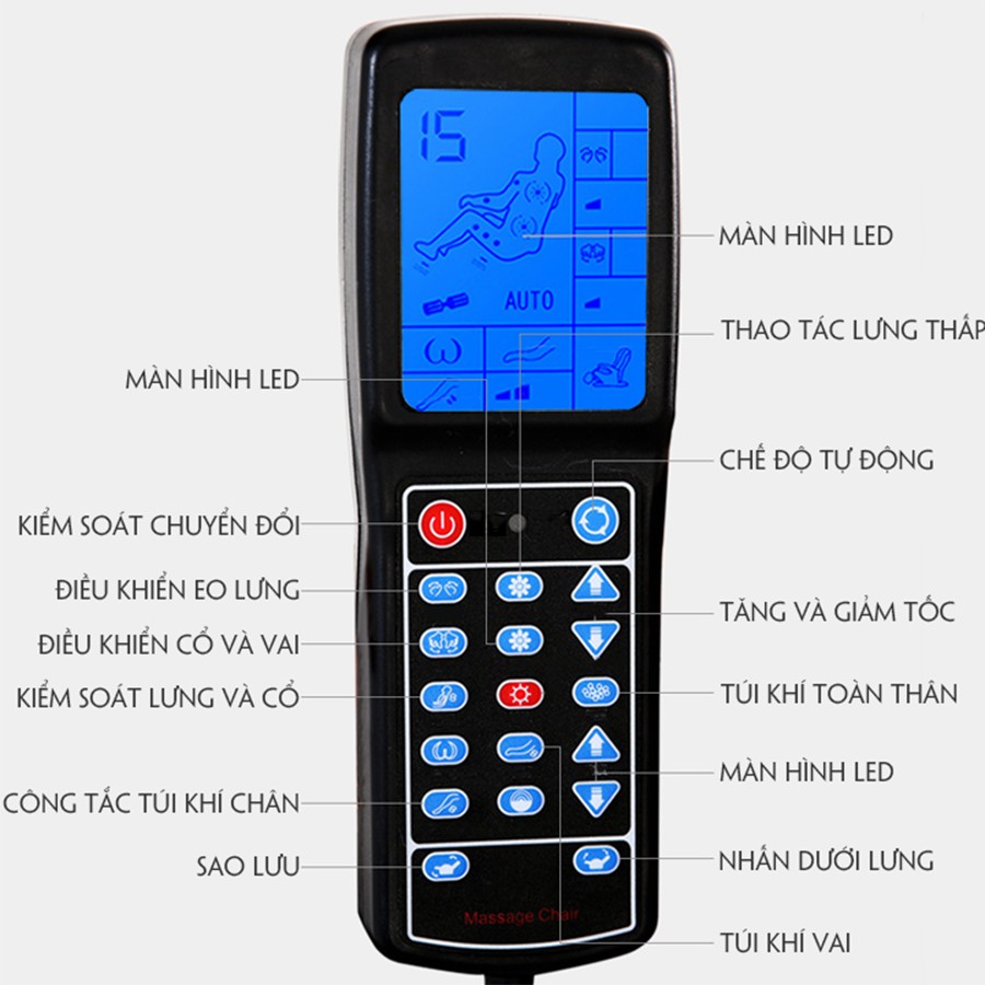 [CÓ VIDEO] Ghế Mát xa toàn thân cao cấp công nghệ Nhật Bản (Massage 8D, Bấm huyệt bàn chân, Âm nhạc Bluetooth)