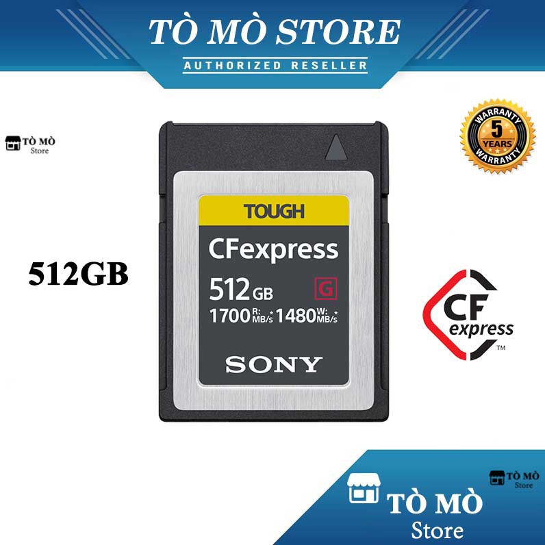 Thẻ nhớ CFexpress 3.0 Sony 512GB Type B TOUGH bảo hành 5 năm