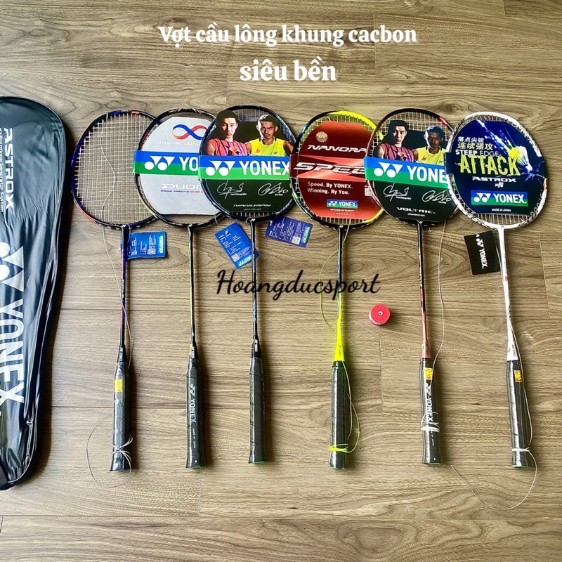 1 Vợt Cầu Lông YONEX chính hãng 100% Khung Cacbon Siêu bền 3 Quà Tặng ( 1 Cước + 1 Cuốn Cán + 1 Bao vợt)