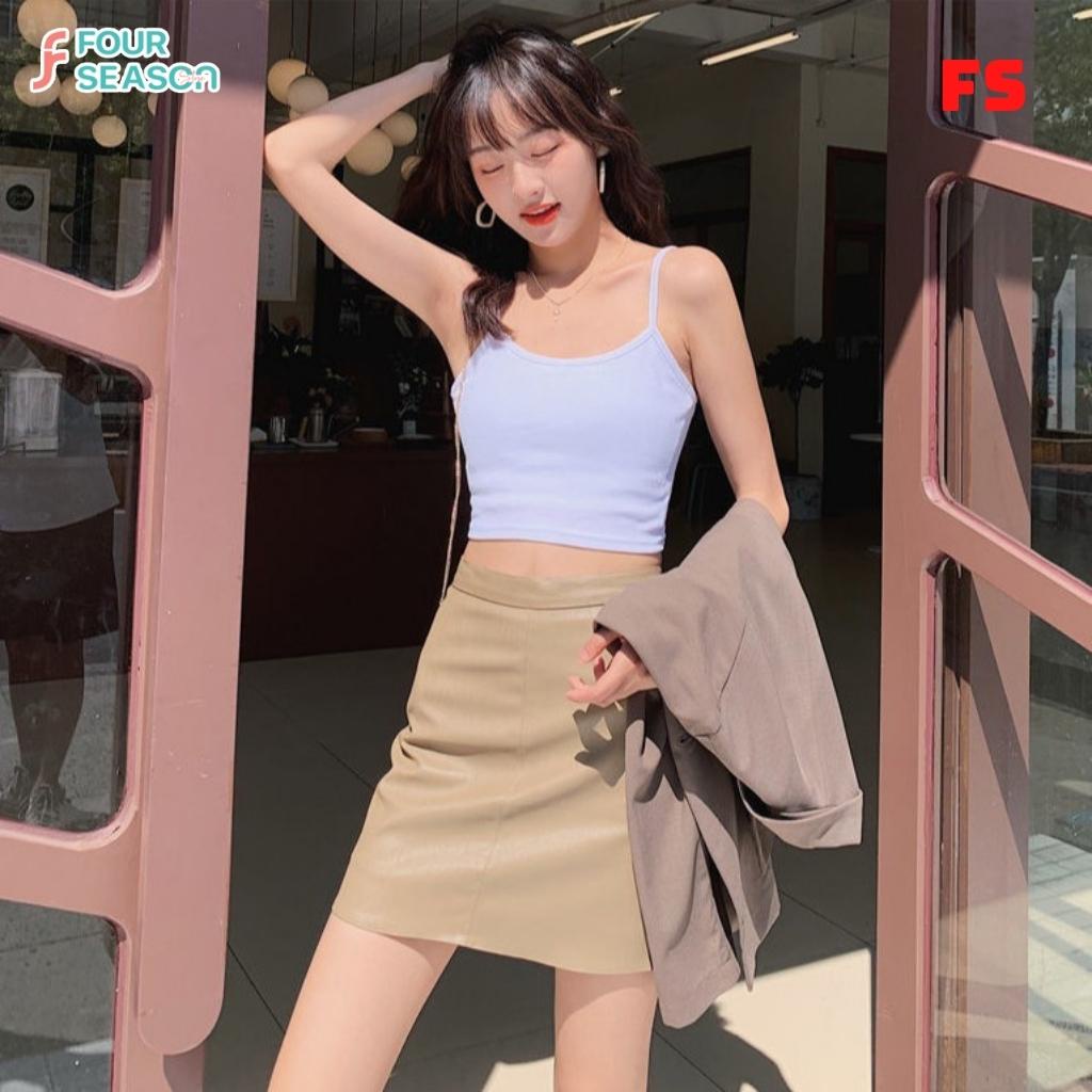 Áo croptop hai dây ACT11 4S áo thun nữ dáng ôm body quyến rủ | BigBuy360 - bigbuy360.vn