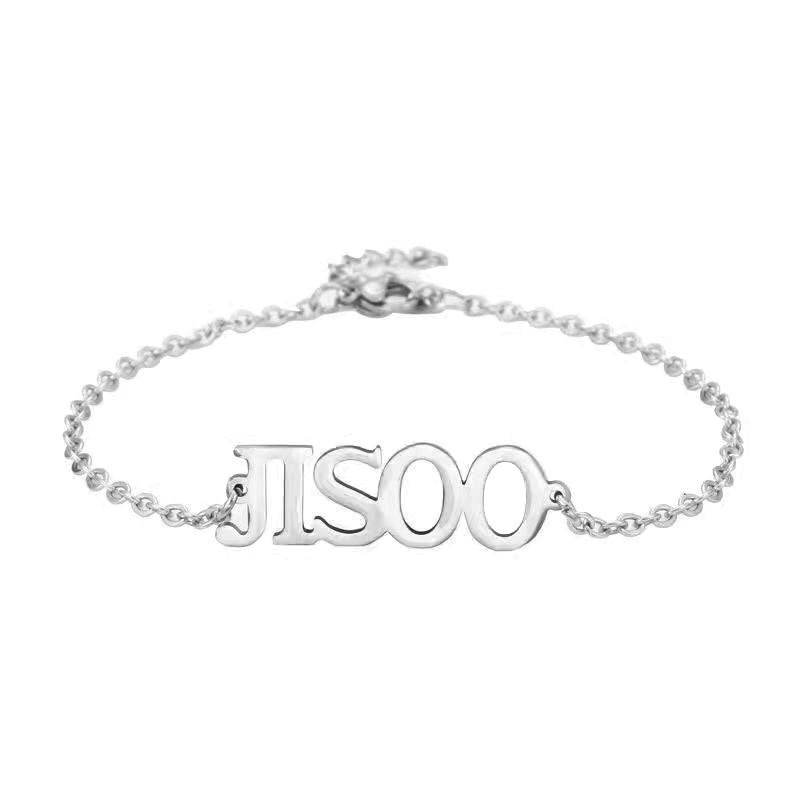 Vòng Tay Thép Titan In Tên Nhóm Nhạc BLACKPINK Jisoo Jennie Rose LISA Cho Cặp Đôi