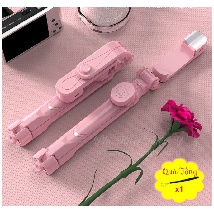 Gậy chụp selfie gắn đèn - Gậy chụp ảnh Bluetooth đa năng XT-10S Thế Hệ 2 - Gậy chụp hình tự sướng tích hợp trippo 3 chân