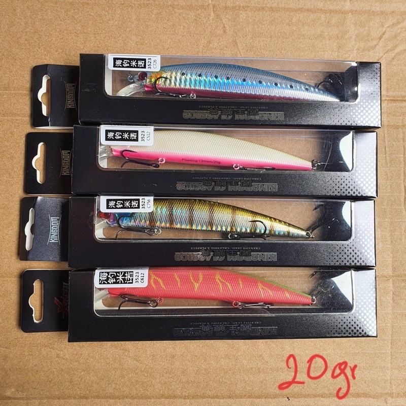 mồi câu cá chẽm, cá hồng Minow king dom 3523