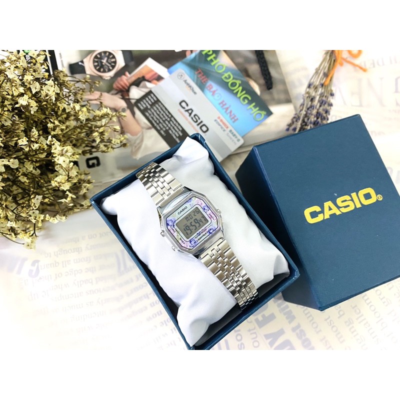 Đồng hồ nữ dây kim loại Casio Anh Khuê LA680WA-2CDF