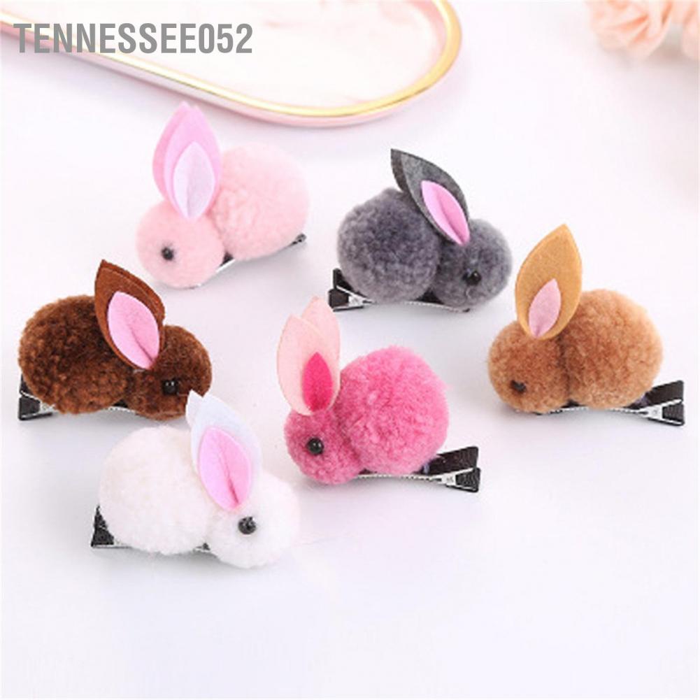 Kẹp tóc thỏ nhồi bông mềm mại cho bé gái sơ sinh dịp lễ Phục sinh