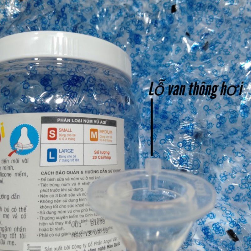 Núm bình sữa agi, Núm ti thay thế Agi size M,L