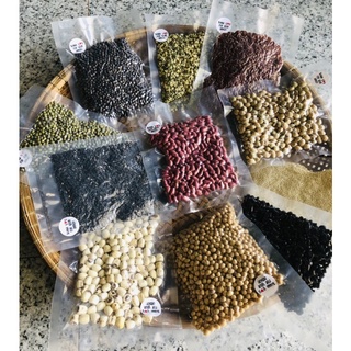 Các loại đậu và hạt trồng organic (đậu đen, đậu xanh, đậu nành, đậu đỏ, đậu ván, mè đen, mè trắng)