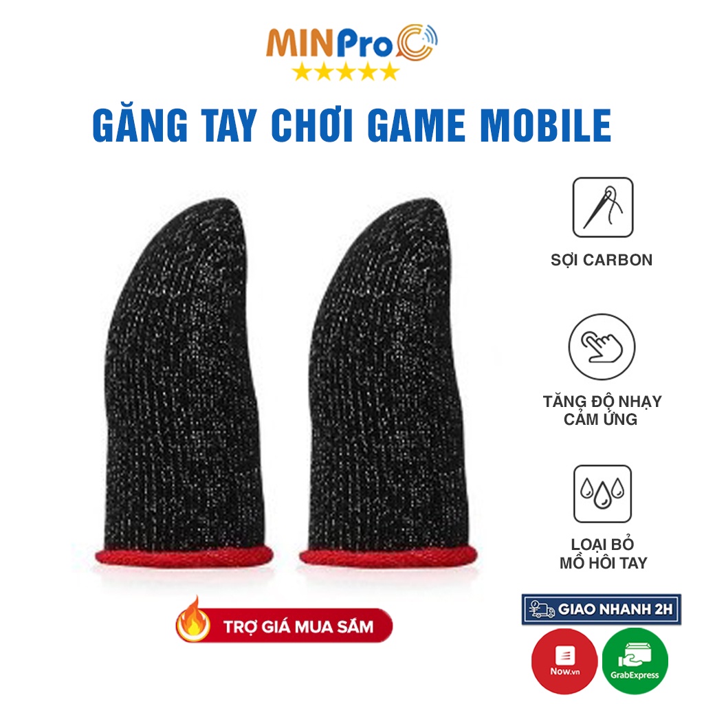 Găng tay chơi game PUBG, Liên Quân - Cotton, Chống mồ hôi tay, tăng độ nhạy cảm ứng MINPRO