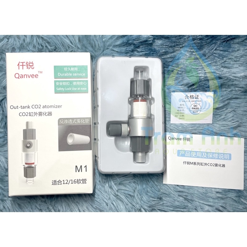 Trộn Co2 Qanvee - Bộ sủi Co2 nhỏ gọn - Hiệu quả cho bể thuỷ sinh F12 - F16
