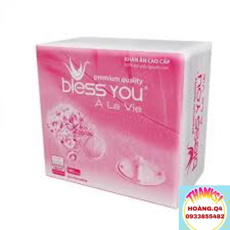 ⚡Khăn giấy  Blessyou 100 tờ khổ 23x23cm cam kết chính hãng 100%⚡