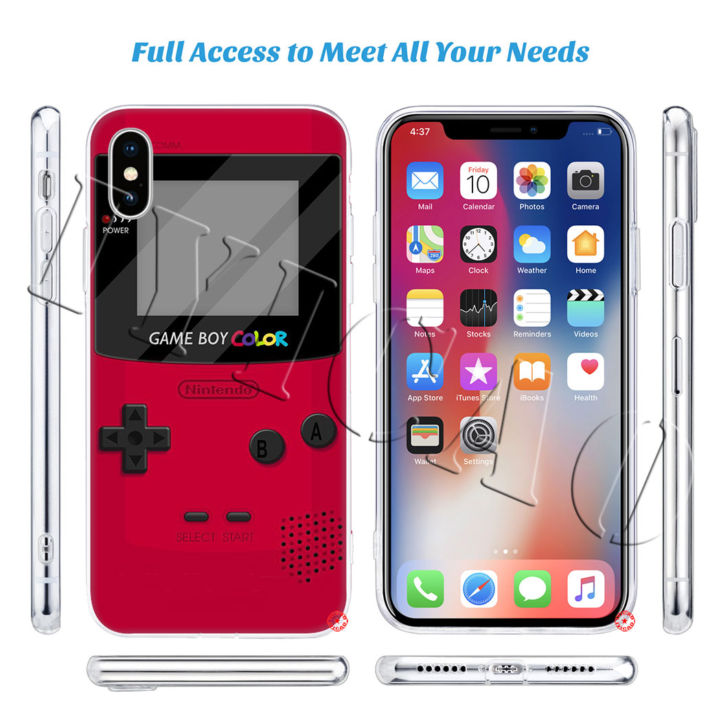 Ốp Điện Thoại Dẻo Trong Suốt Họa Tiết Gameboy Play Cho Iphone 5 5s 6 6s 7 8 Plus X Xr Xs Max Cv51