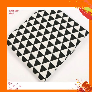 Vải bố đen trắng size 50x50