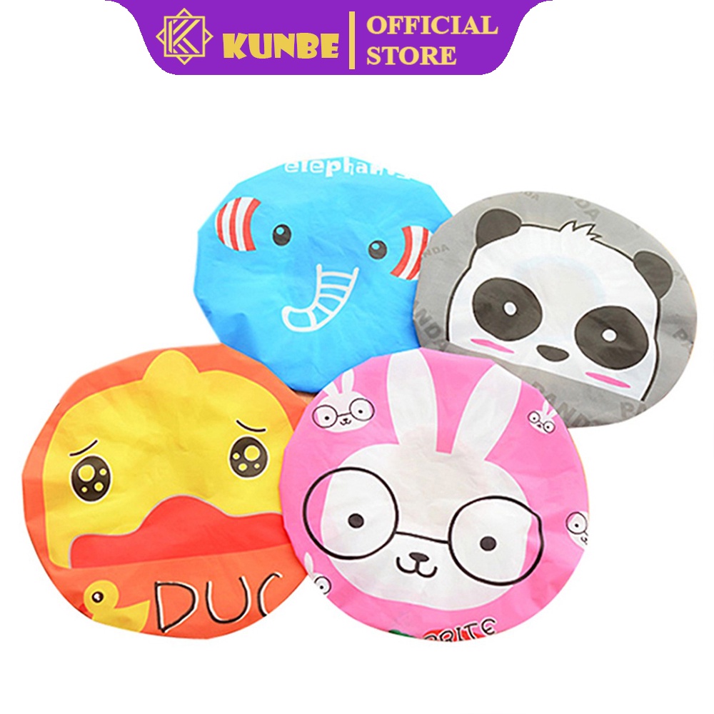 Mũ Trùm Đầu Ủ Tóc Khi Đi Tắm KUNBE, Chống Thấm Nước, Nhiều Hình Ngộ Nghĩnh