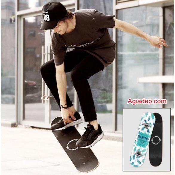 Ván trượt chuyên nghiệp cho thanh thiếu niên - Skateboard Marktop - Hàng xịn xuất Châu Âu + Bộ bảo vệ chân tay (Bản UK)