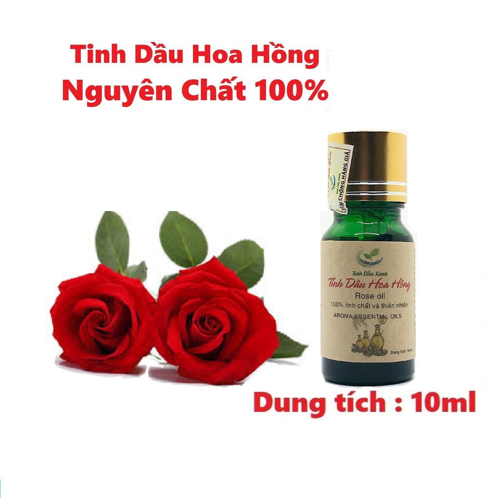 Tinh Dầu Hoa Hồng Nguyên Chất 100% Từ Thiên Nhiên (10ml) Giúp Thư Giãn, Cải Thiện Tâm Trạng, Tăng Sự Lãng Mạn