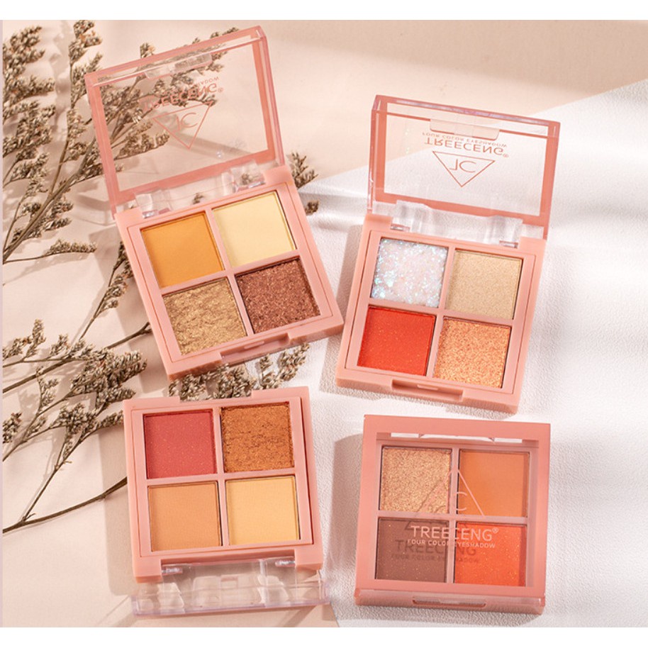 Phấn Mắt 4 Ô K'PEINE TC TREECENG Kèm Nhũ Thiết Kế Nhỏ Gọn Auth Nội Địa | BigBuy360 - bigbuy360.vn