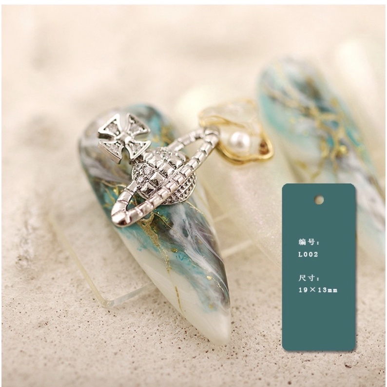 Charm các hành tinh,ufo,charm sao thổ chữ thập trang trí móng mới