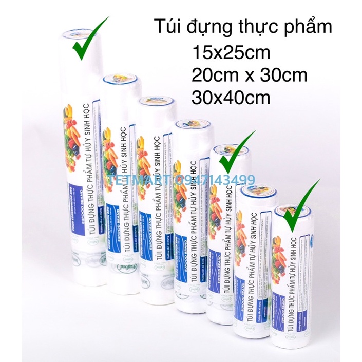 Túi đựng thực phẩm, 3 size hay sử dụng 15cm*25cm, 20cm*30cm &amp; 30cm*40cm