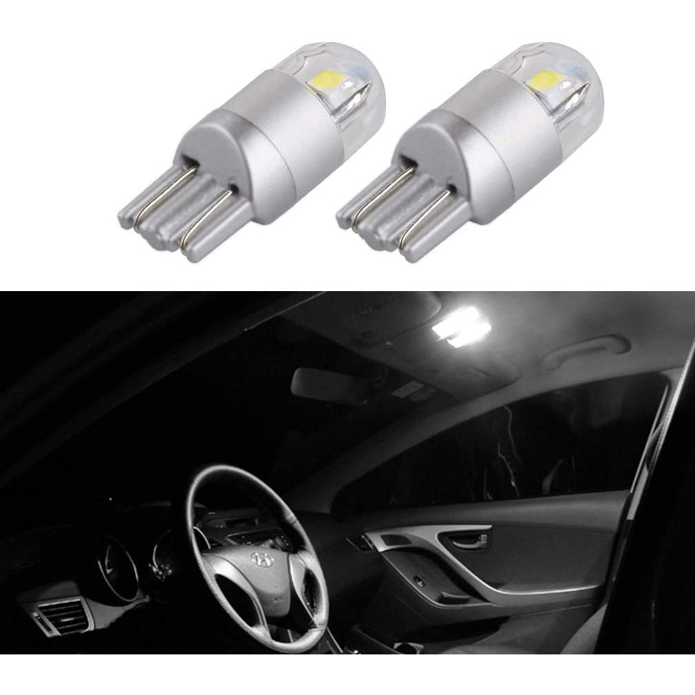 Bộ Đèn Led Chân T10 - 2 SMD 3030 Nguồn Điện DC 12V Gắn Đèn Demi Xe Máy, Xe Đạp Điện, Bulb Sương Mù