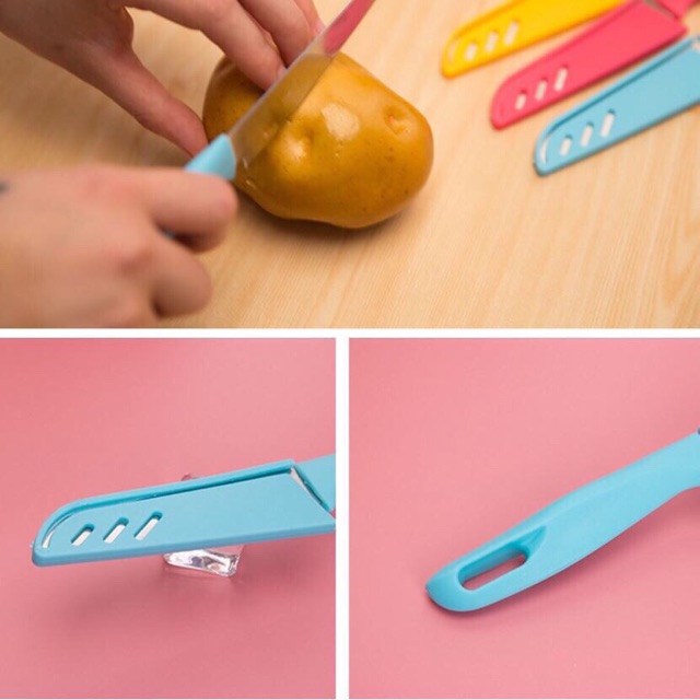 Combo 5 dao gọt hoa quả có nắp an toàn.