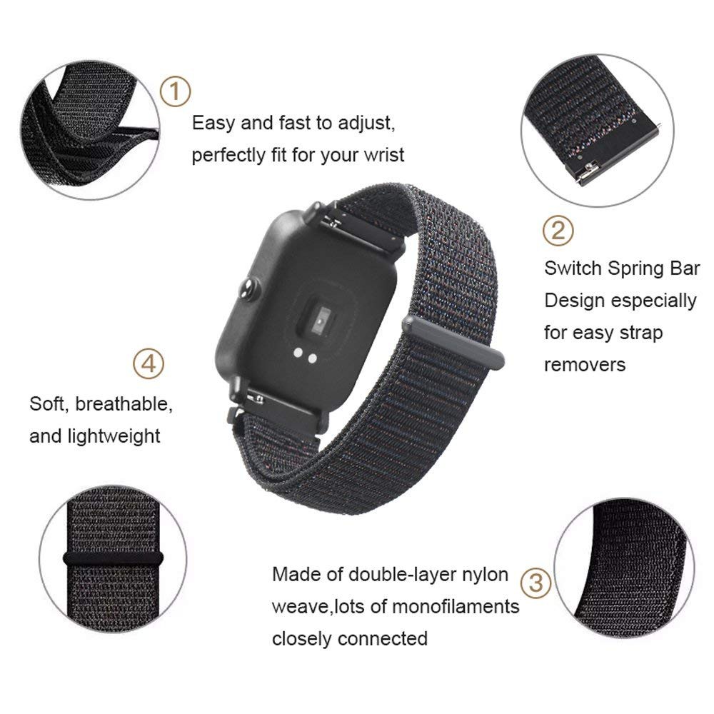 Dây đeo chất liệu nylon cho đồng hồ thông minh Huami Amazfit Bip Lite Bip S U