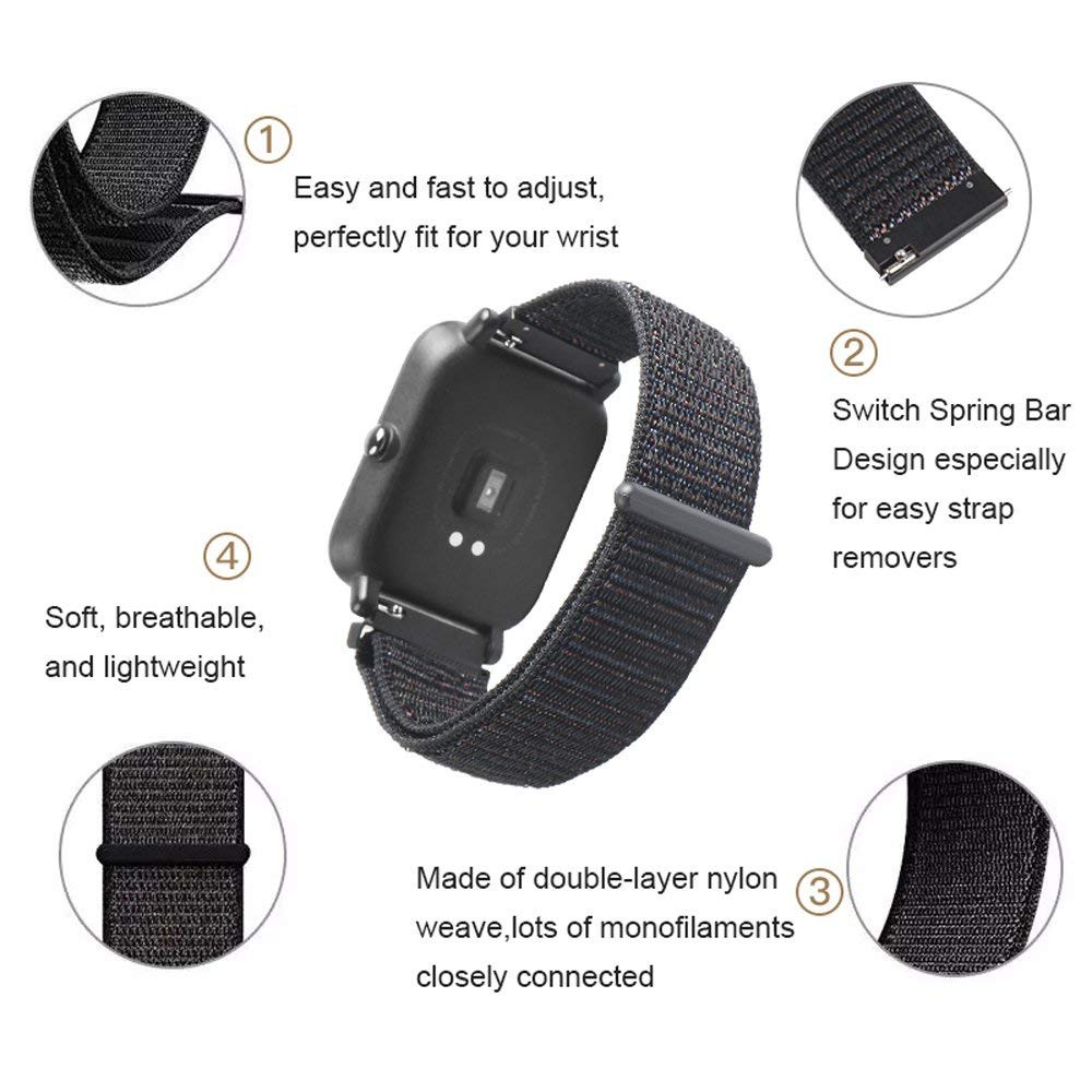 Dây Đeo Sợi Nylon Cho Đồng Hồ Thông Minh Huami Amazfit Bip Lite Bip S U Bip 3 pro