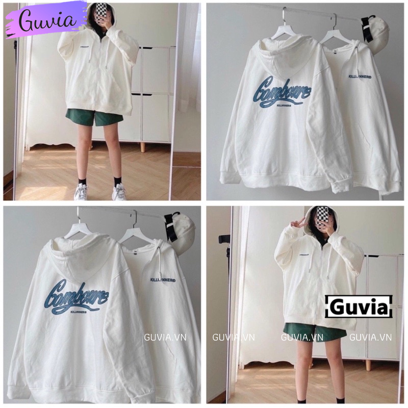 Áo Khoác Nỉ Hoodie KILL WINNER Nam Nữ Ulzzang Unisex, Áo Khoác Dây Kéo Form Rộng GUVIA