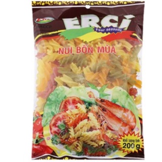 Nui xoắn rau củ Bốn Mùa Erci gói 200g