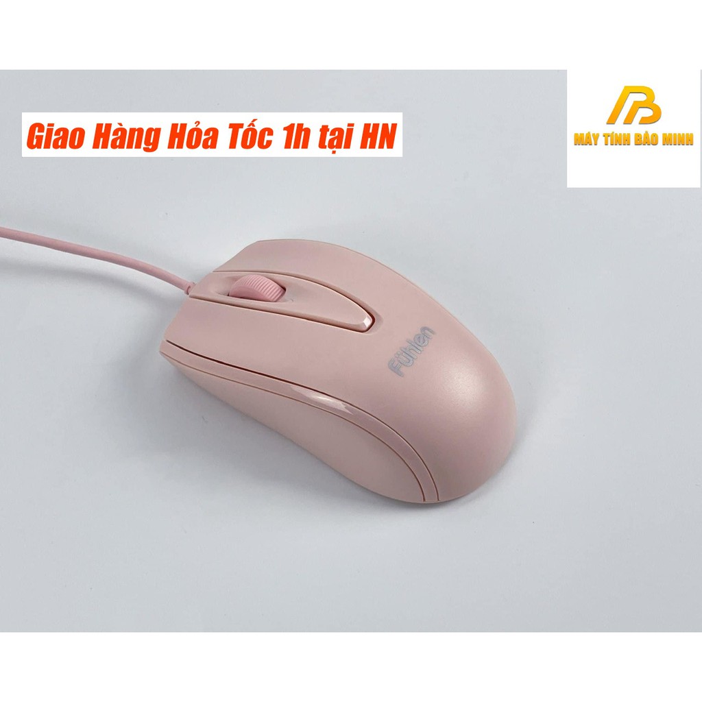 Chuột Có Dây Fuhlen L102 Màu Hồng - Hàng Chính Hãng Ninza (Có Tem Chống Hàng Giả)
