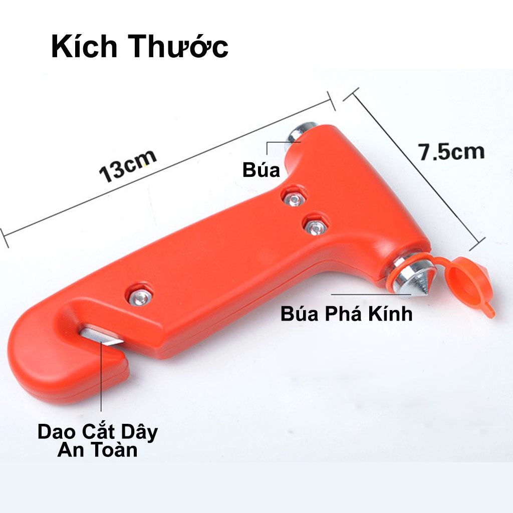 Búa Thoát Hiểm , Búa Phá Kính Khẩn Cấp An Toàn Cho Xe Hơi - Bộ 1 Chiếc VER 1 CARZONE.TOP