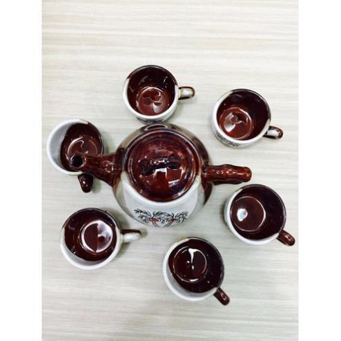 Bộ tách trà 6 ly có giá treo inox