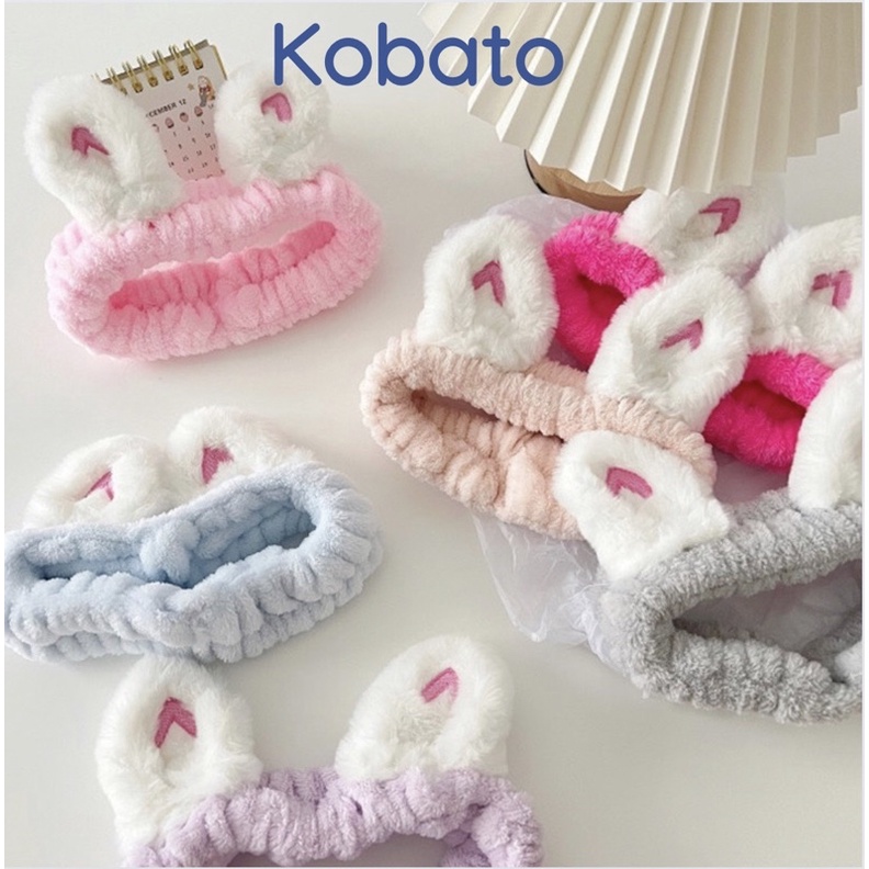 Băng đô cài tóc, Băng đô rửa mặt hình nơ tai thỏ, mèo cute thời trang Hàn Quốc dể thương cho nữ