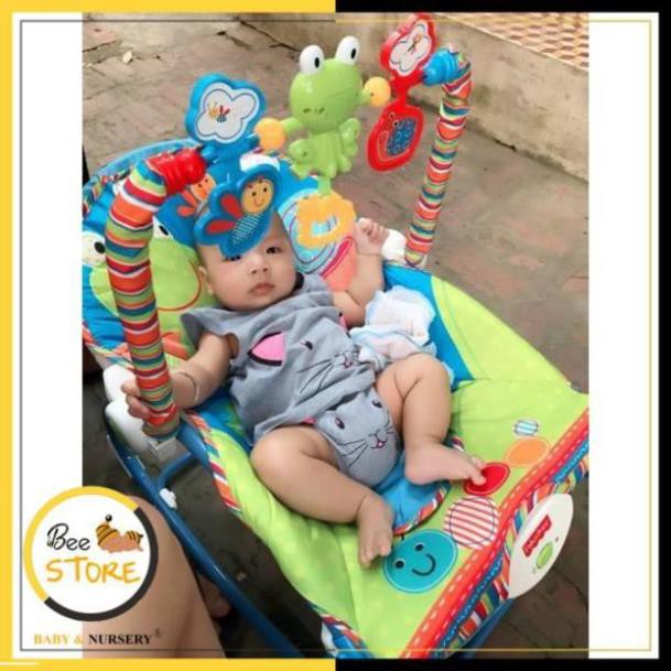 Ghế rung Tiibaby Rocker có nhạc và đồ chơi lục lạc, Nôi rung hàng cao cấp cho bé