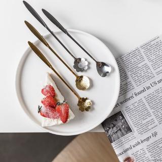 1 Muỗng Cà Phê/ Trà/ Bánh Ngọt Cán Dài Bằng Thép Không Gỉ Màu Vàng / Bạc